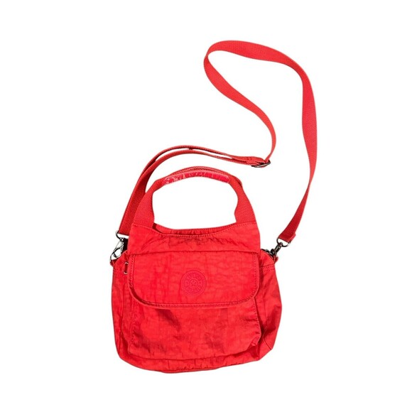 Kipling Purse Crossbody Shoulder Handbag Pink Red Detachable Strap Double Handle - Picture 1 of 7